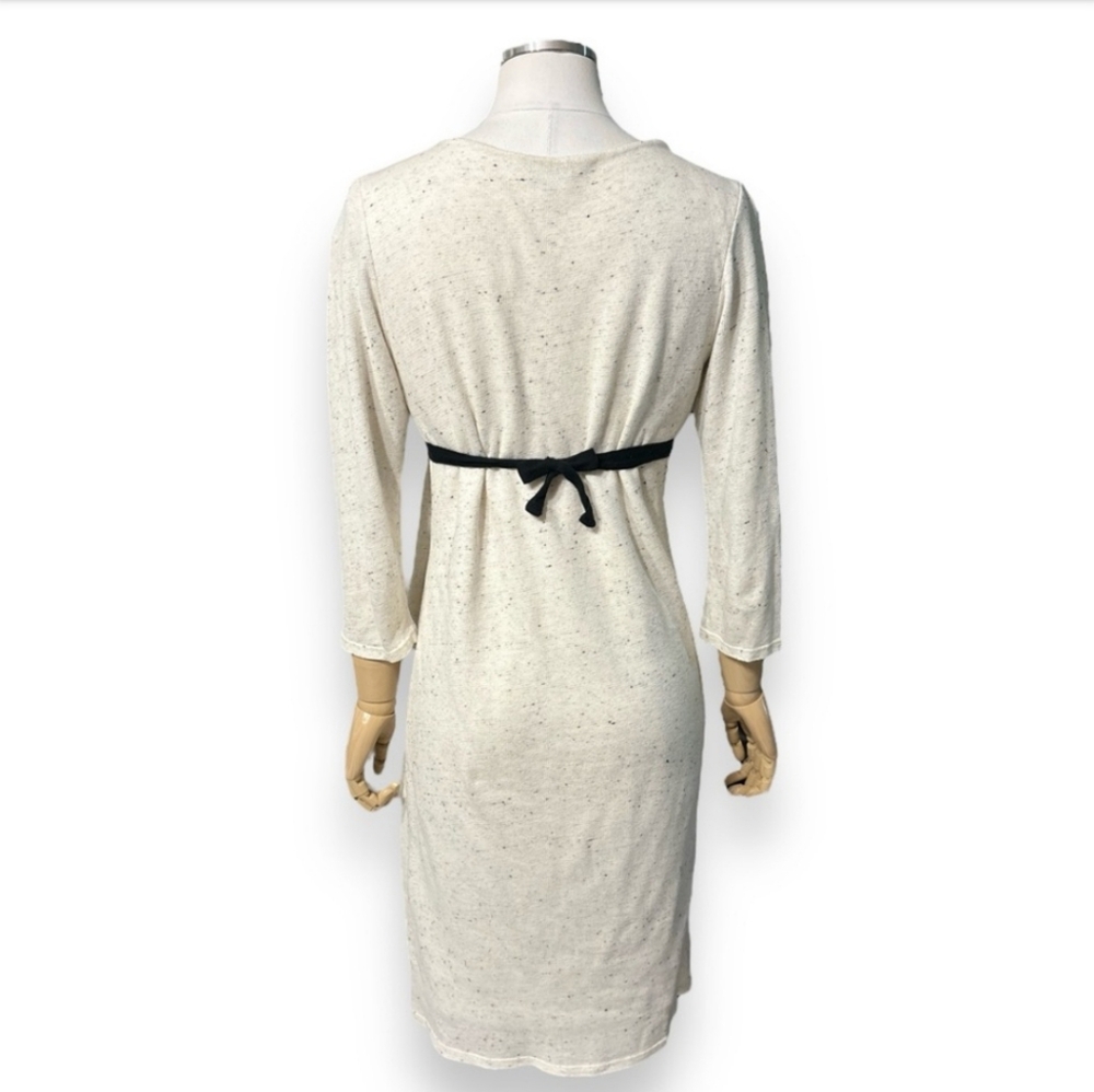 ENVIE DE FRAISE Ivory & Black Marled Specked Maternity Dress - Picture 6 of 9
